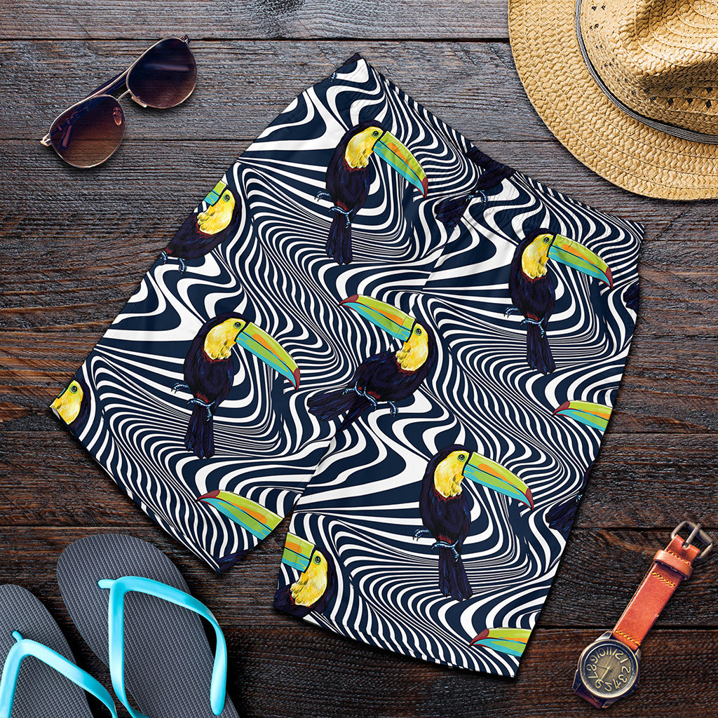 Illusion Toucan Print Men's Shorts