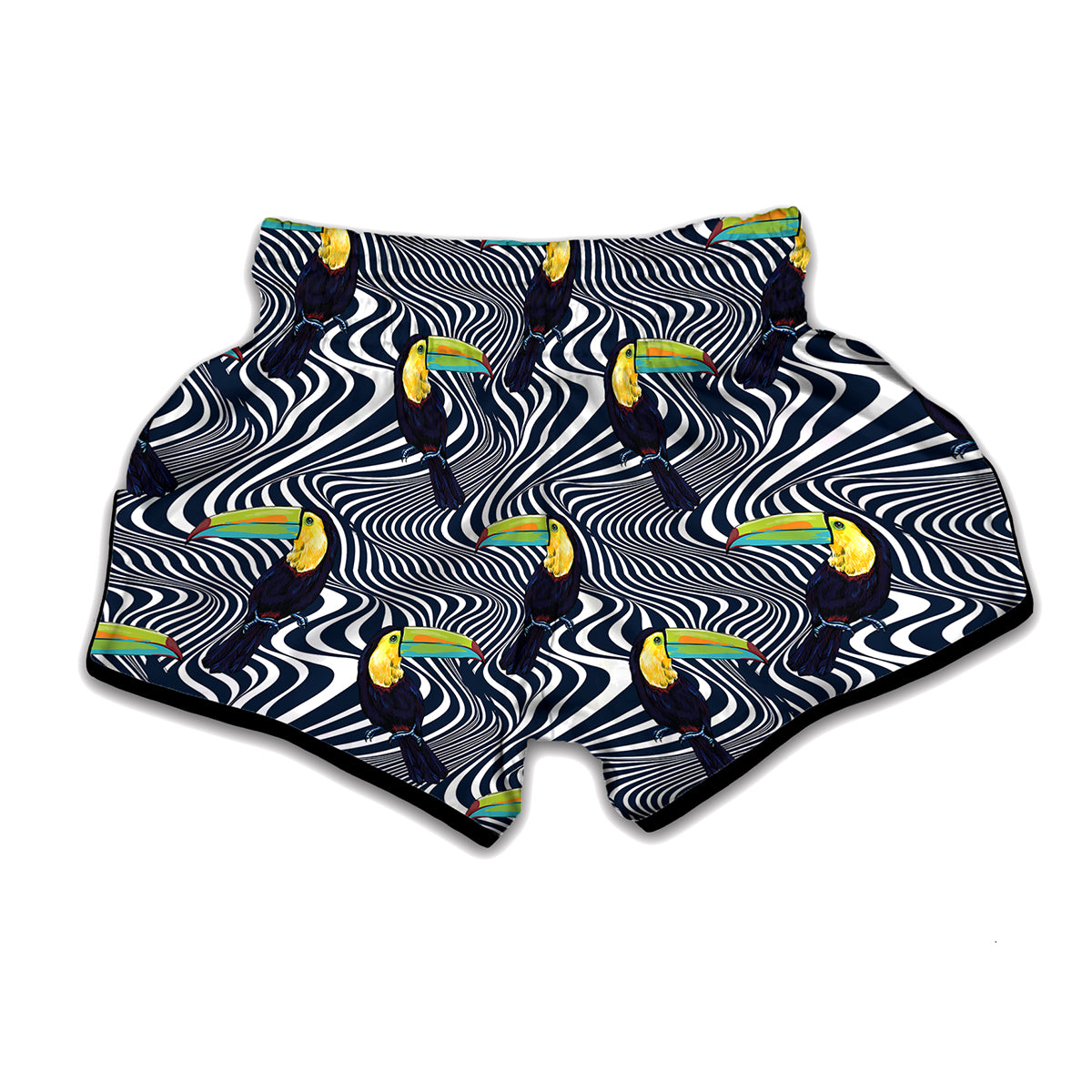 Illusion Toucan Print Muay Thai Boxing Shorts