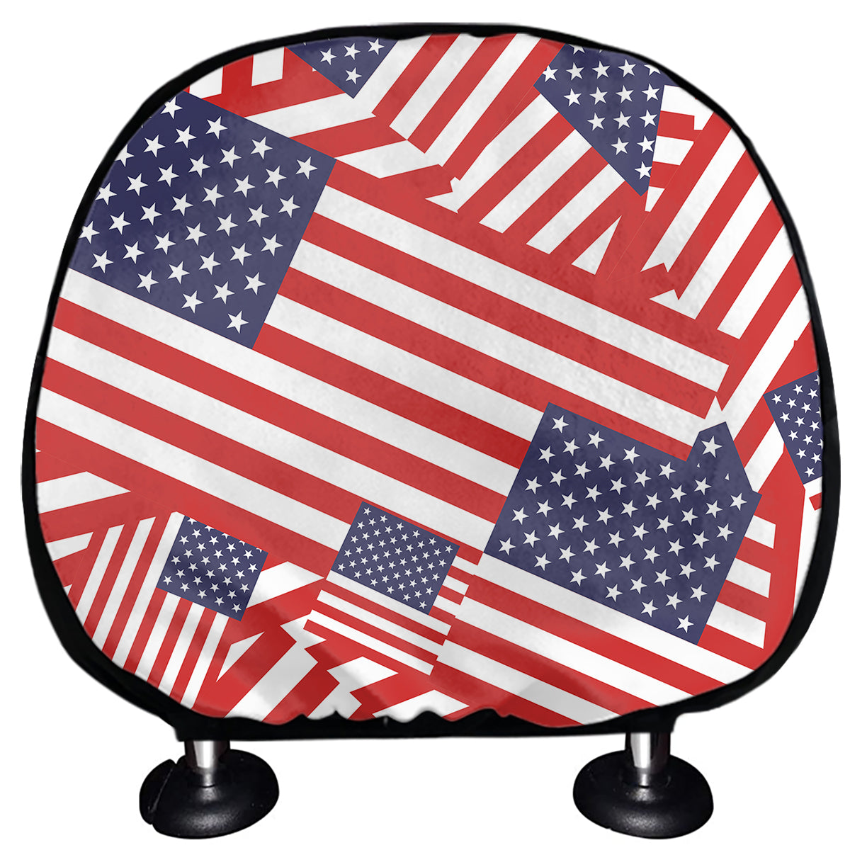Independence Day USA Flag Pattern Print Car Headrest Covers