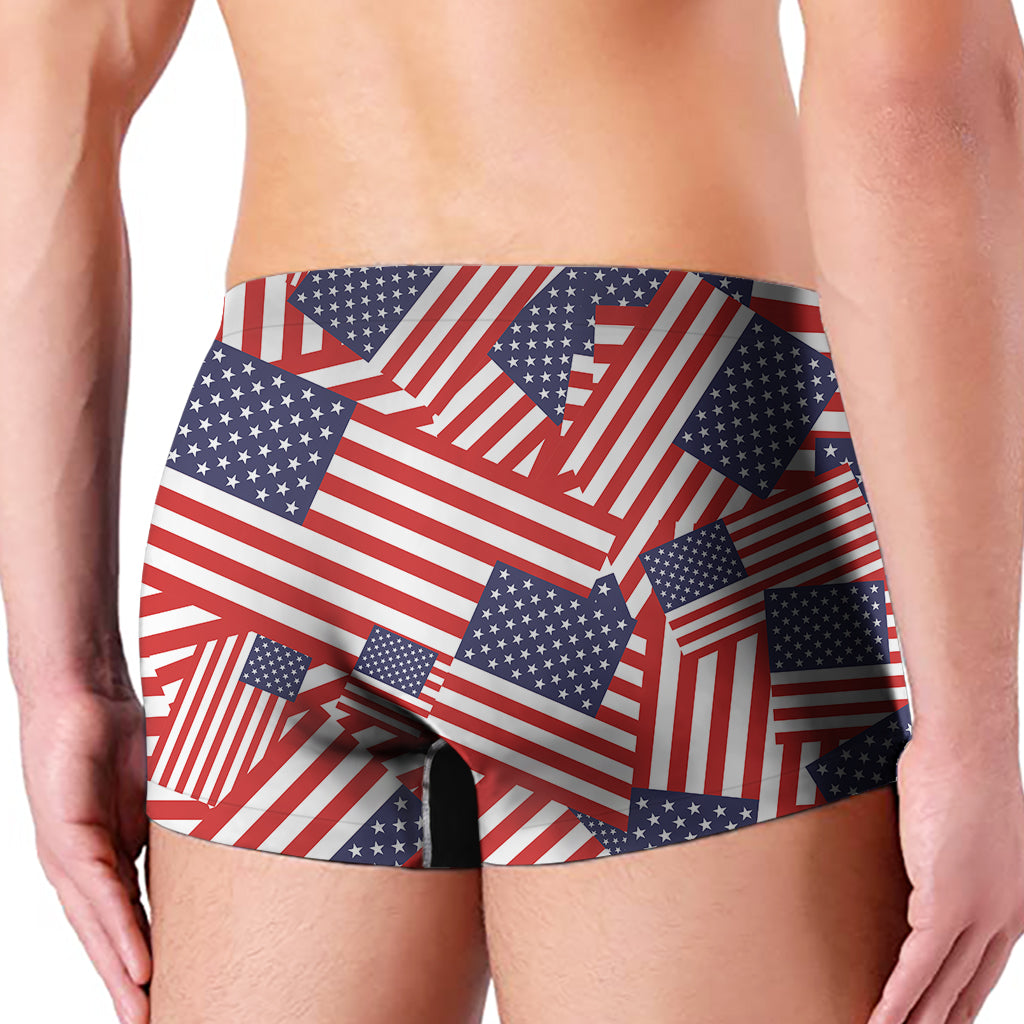 Independence Day USA Flag Pattern Print Men's Boxer Briefs