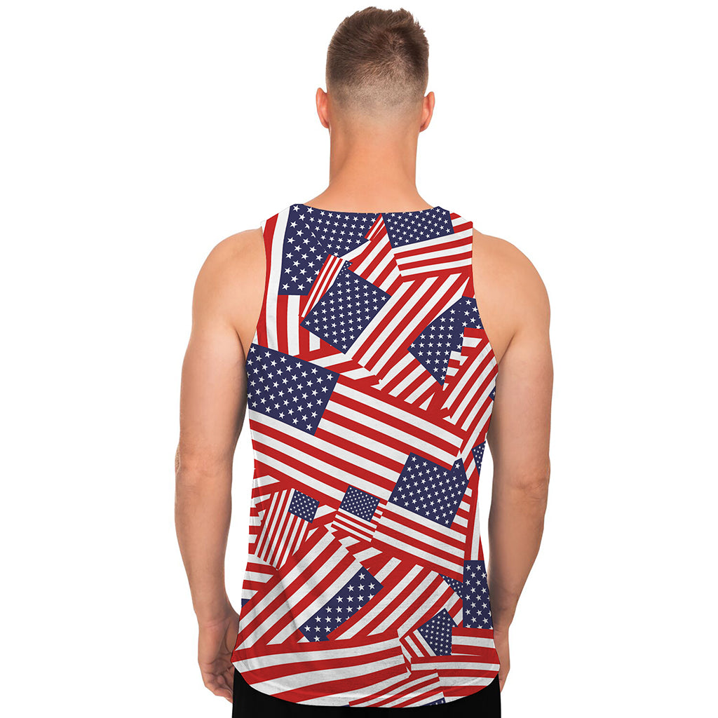 Independence Day USA Flag Pattern Print Men's Tank Top