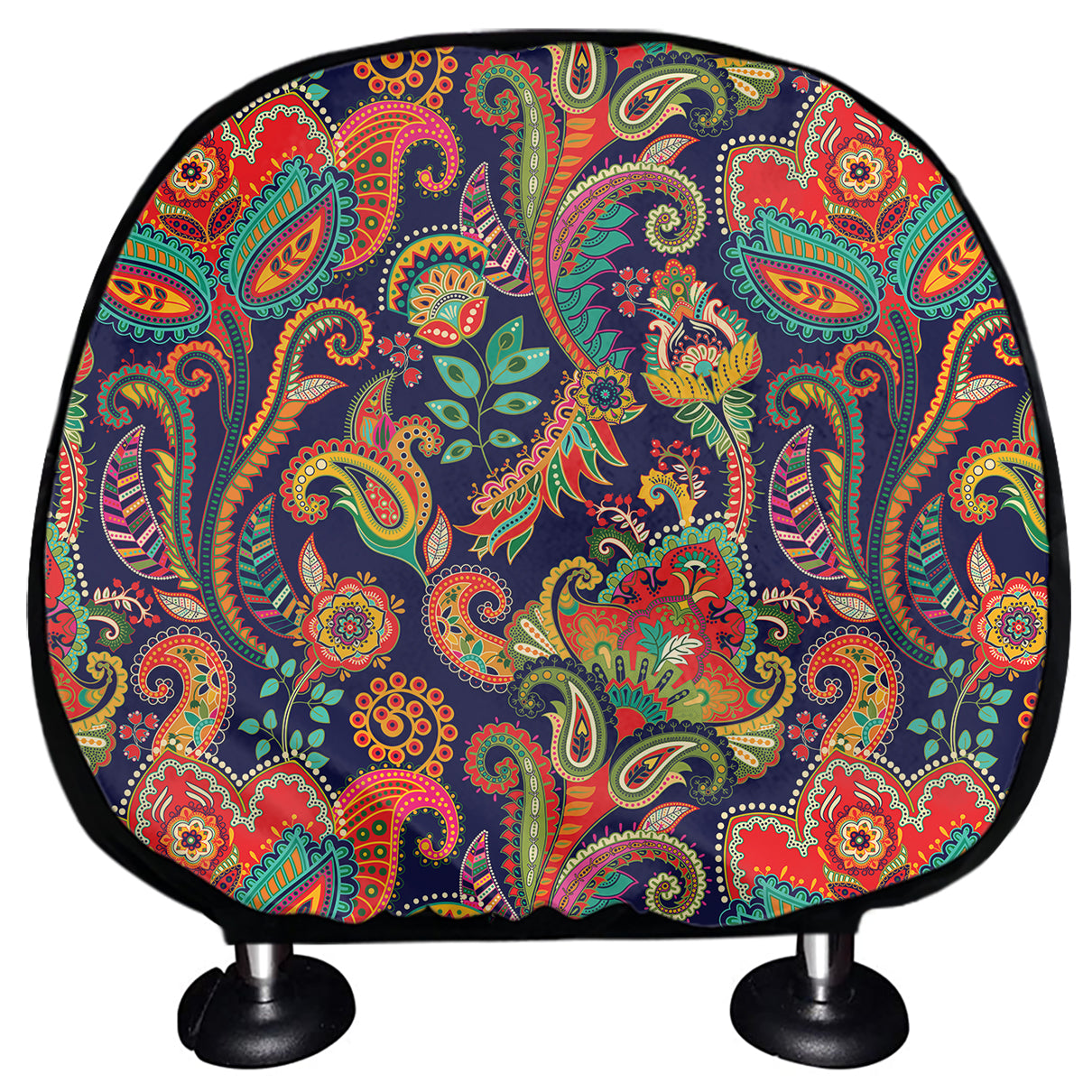 Indian Paisley Pattern Print Car Headrest Covers