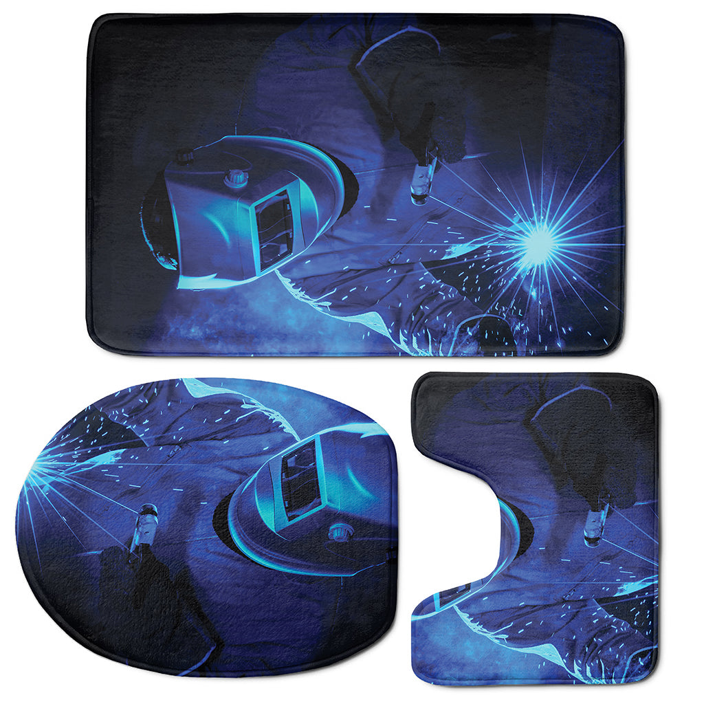 Industrial Welder Print 3 Piece Bath Mat Set