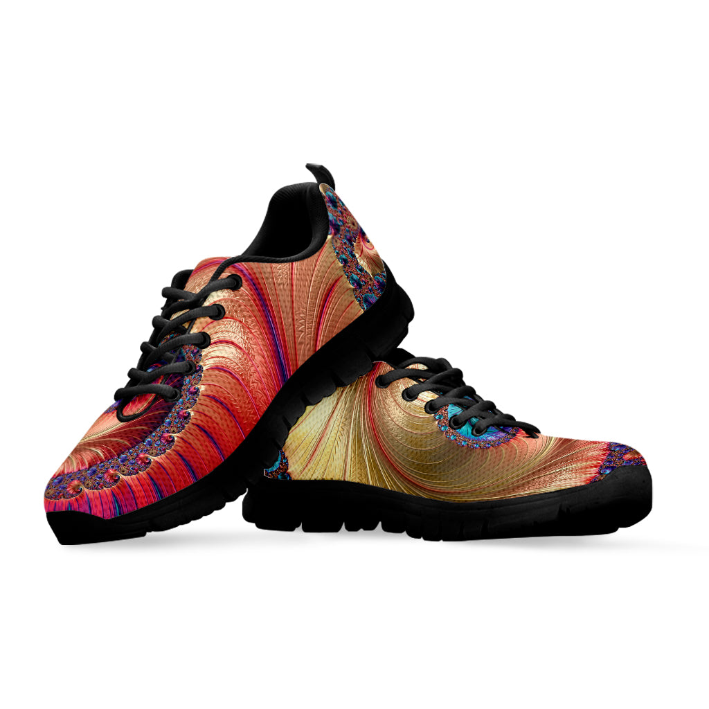 Infinite Fractal Print Black Sneakers