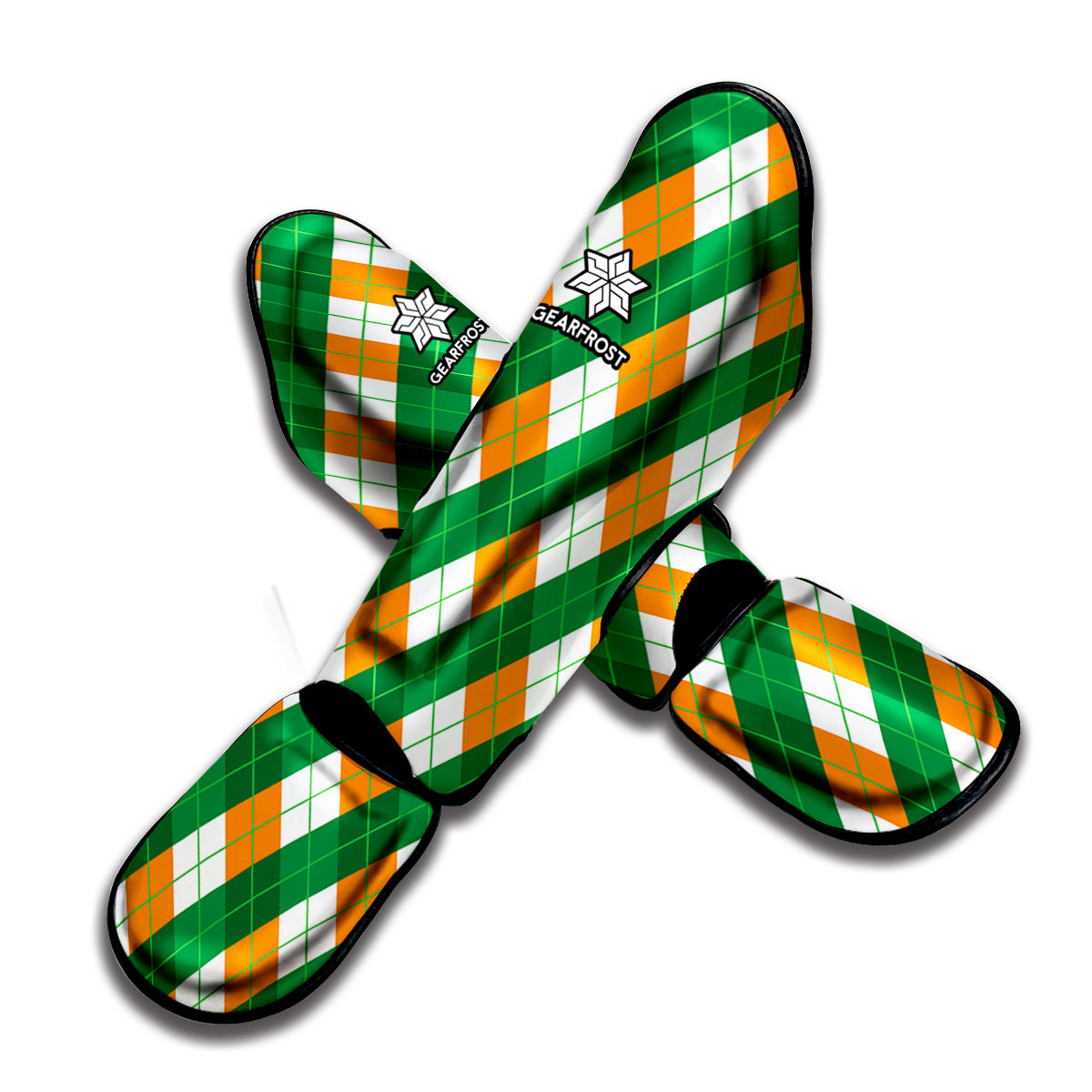 Irish Argyle Pattern Print Muay Thai Shin Guard