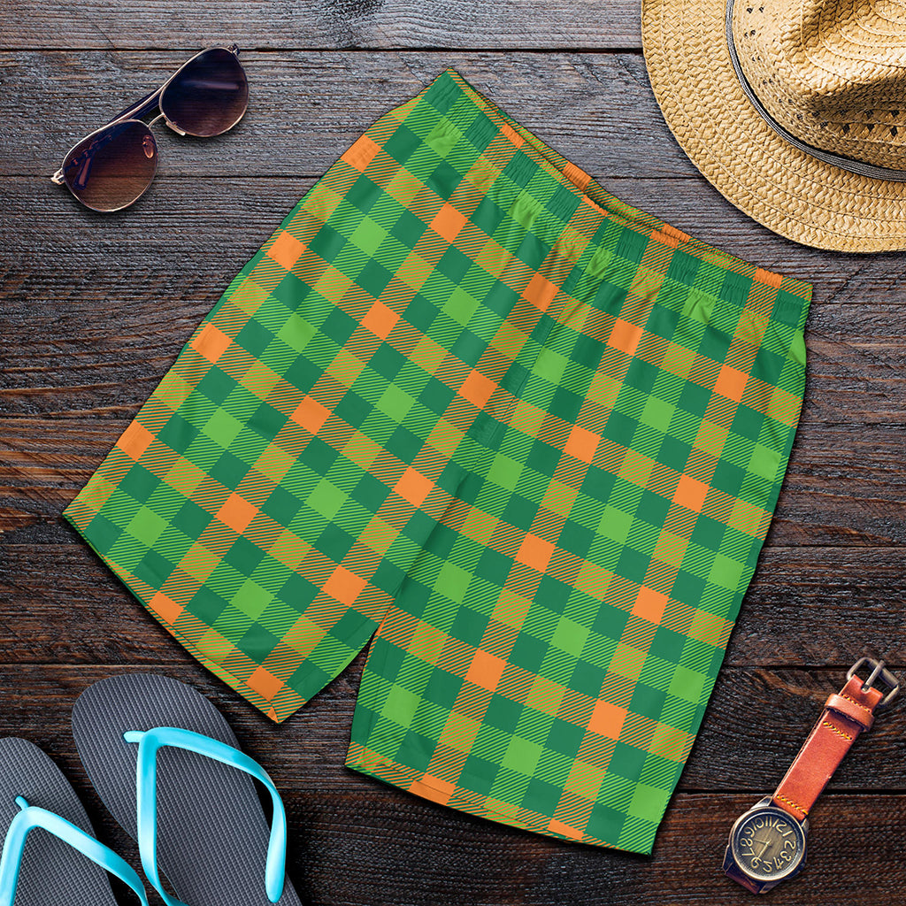 Irish Buffalo Check Pattern Print Men's Shorts