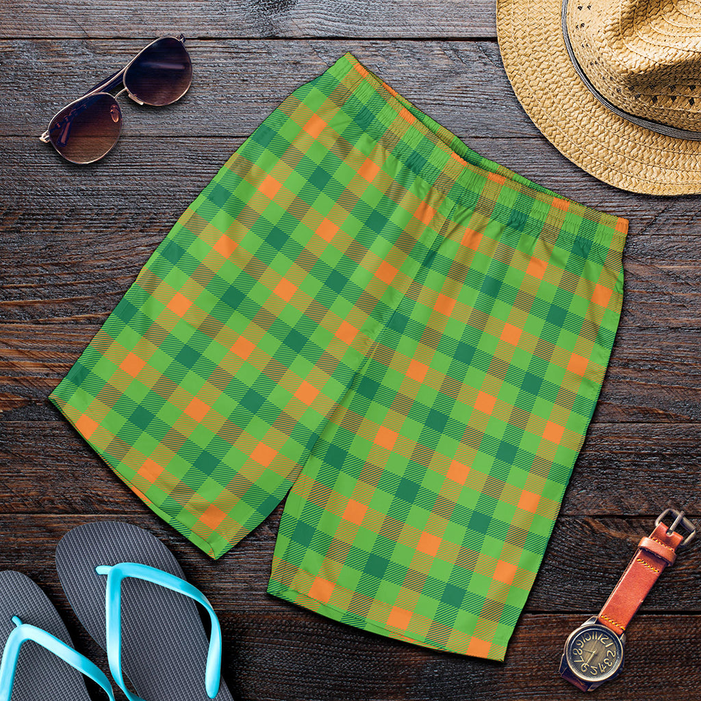 Irish Buffalo Plaid Pattern Print Men's Shorts