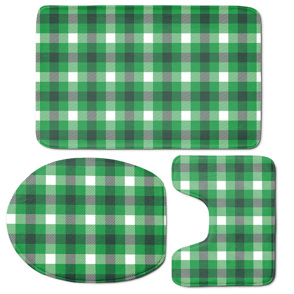 Irish Check Saint Patrick's Day Print 3 Piece Bath Mat Set