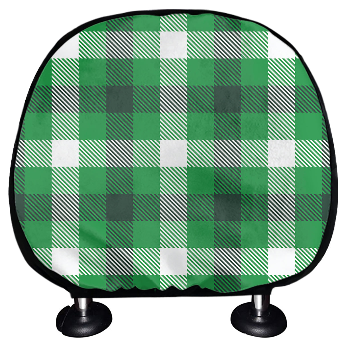 Irish Check Saint Patrick's Day Print Car Headrest Covers