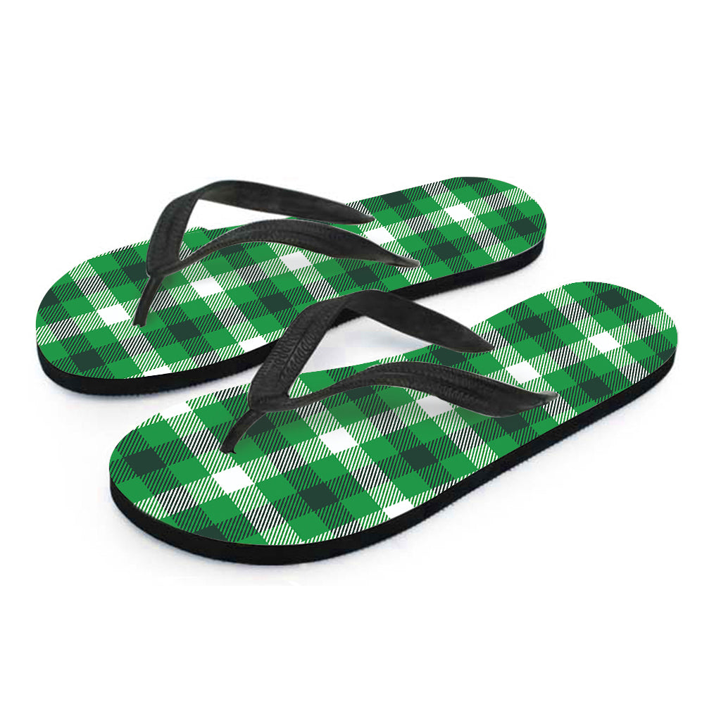 Irish Check Saint Patrick's Day Print Flip Flops