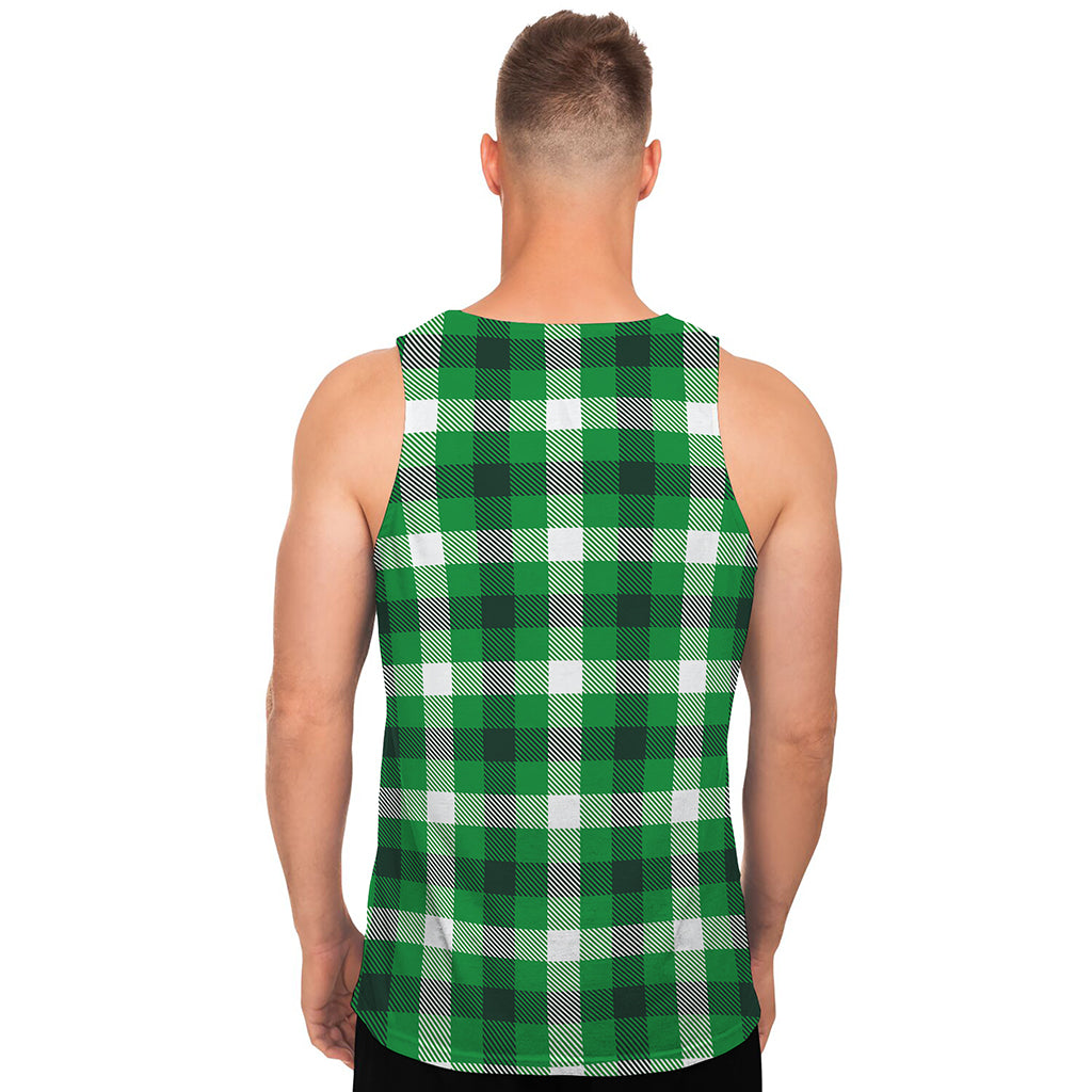 Irish Check Saint Patrick's Day Print Men's Tank Top
