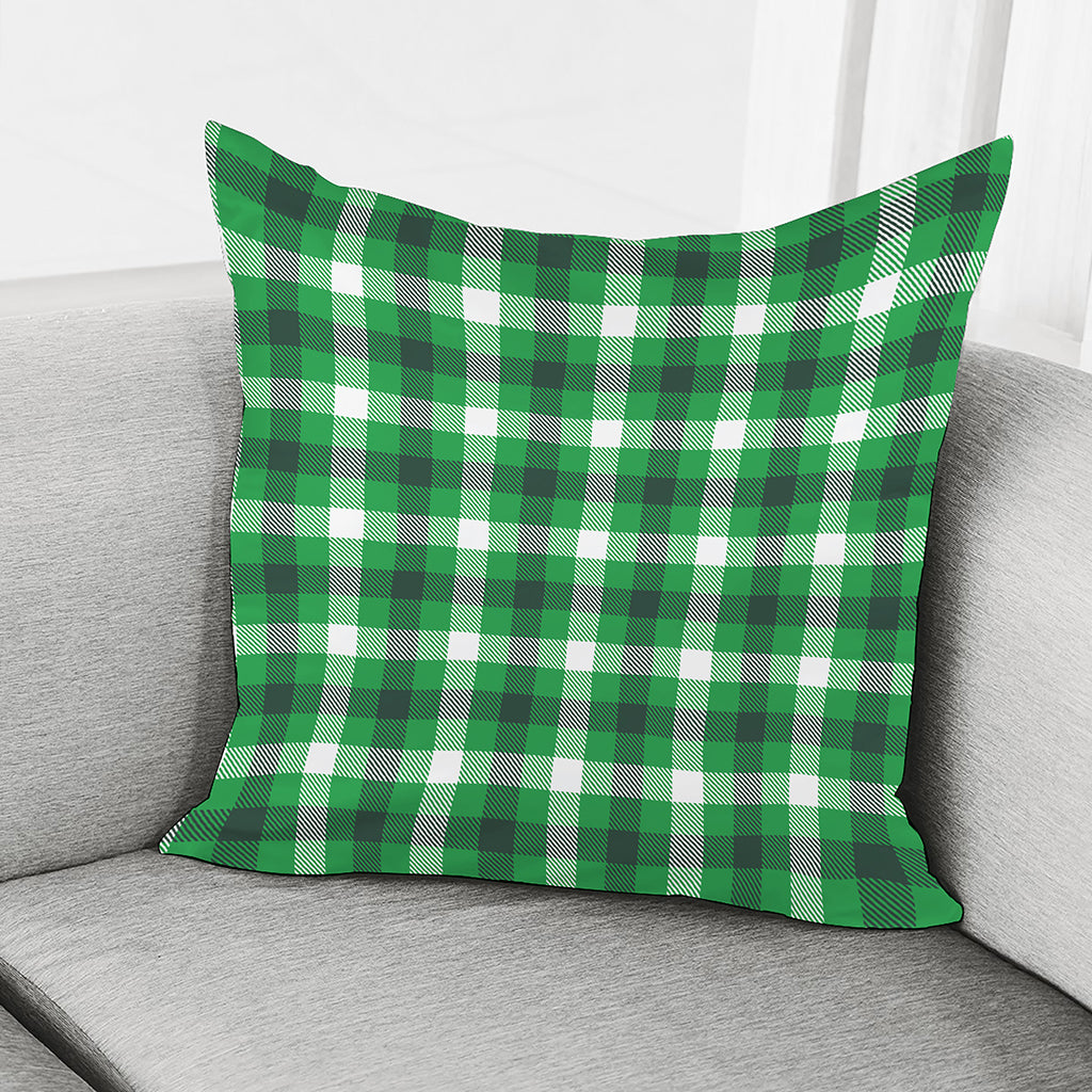 Irish Check Saint Patrick's Day Print Pillow Cover