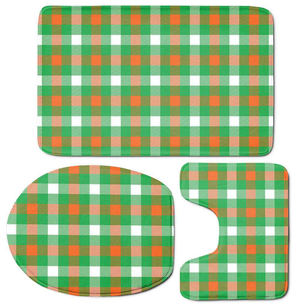 Irish Checkered St. Patrick's Day Print 3 Piece Bath Mat Set