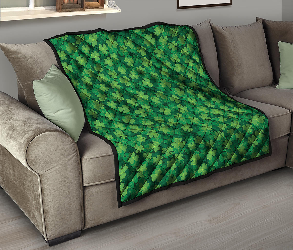 Irish Clover Saint Patrick's Day Print Quilt