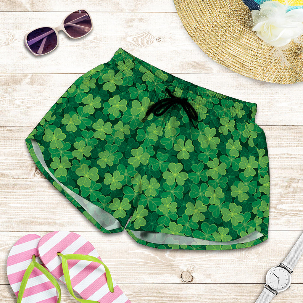 Irish Clover Saint Patrick's Day Print Women's Shorts