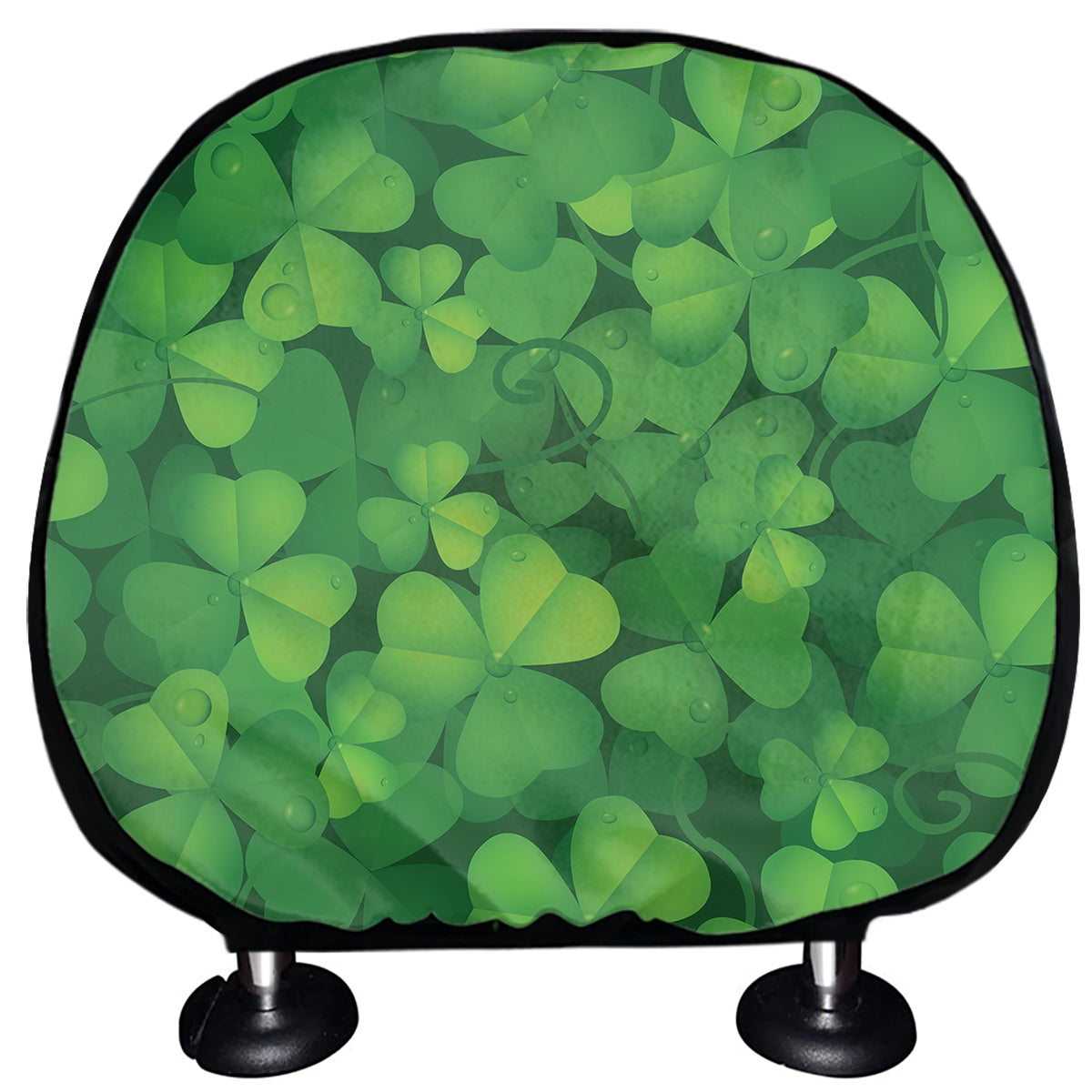 Irish Clover St. Patrick's Day Print Car Headrest Covers