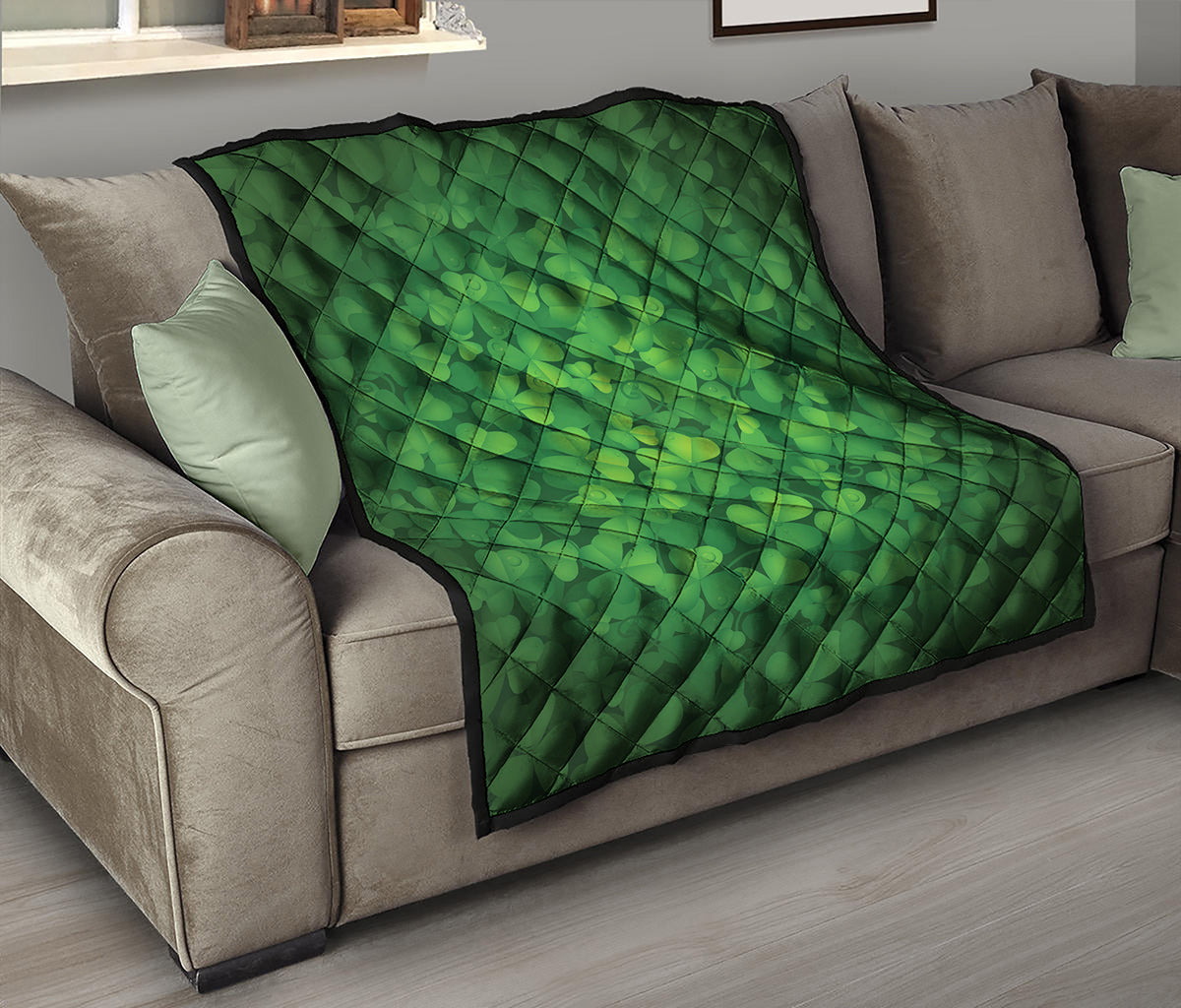 Irish Clover St. Patrick's Day Print Quilt
