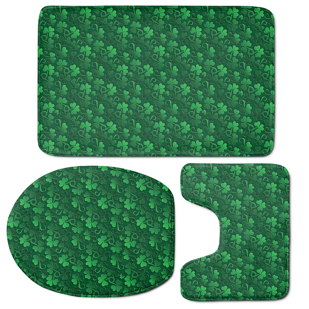 Irish Leaf St. Patrick's Day Print 3 Piece Bath Mat Set