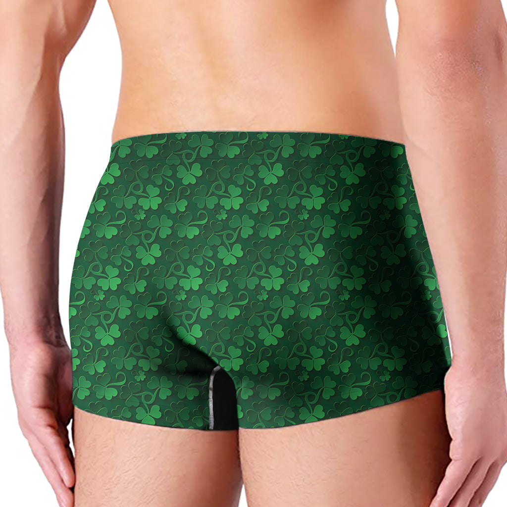 Irish Leaf St. Patrick's Day Print Men's Boxer Briefs