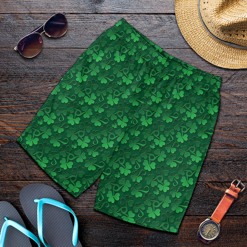 Irish Leaf St. Patrick's Day Print Men's Shorts