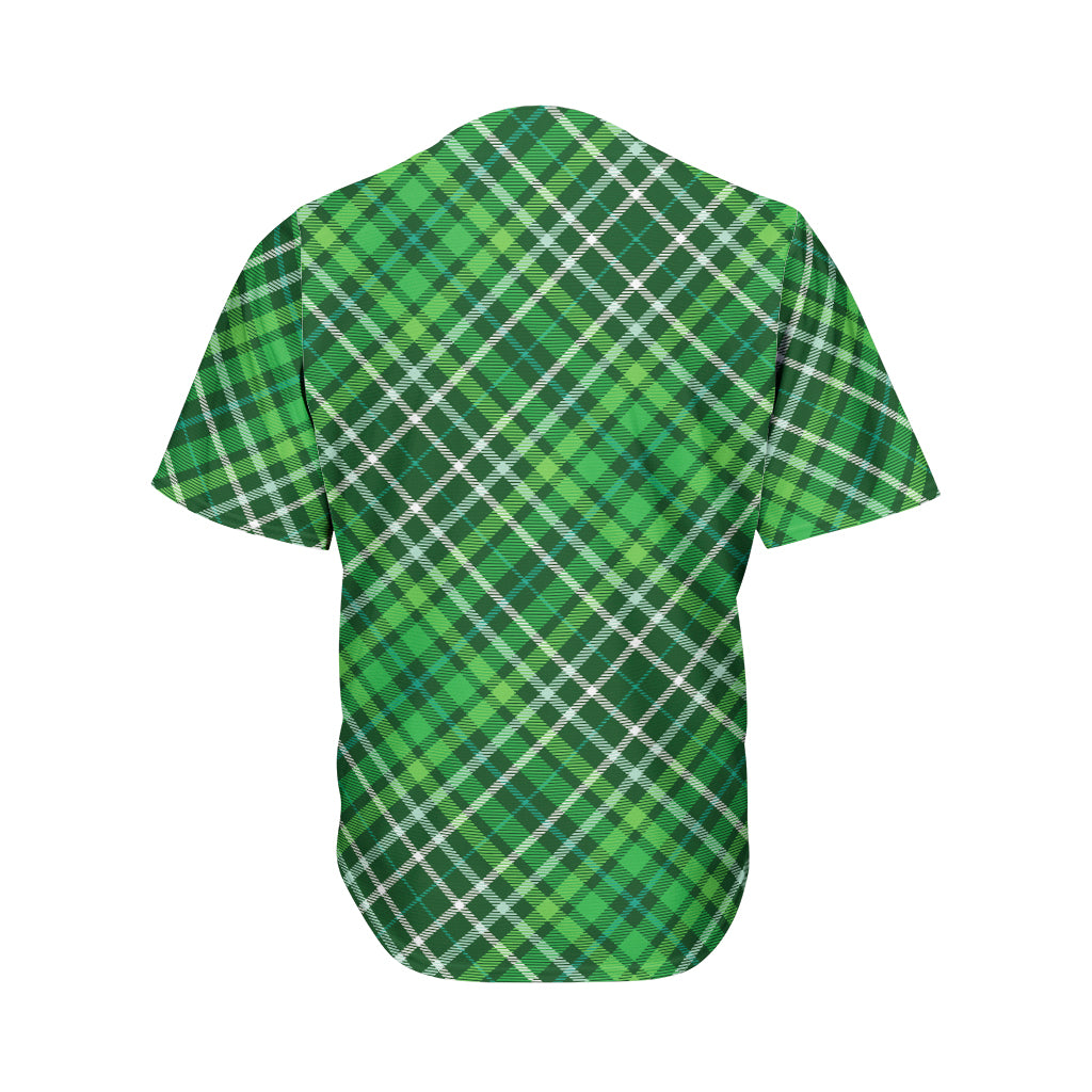 Irish Plaid Pattern Print Men's Baseball Jersey