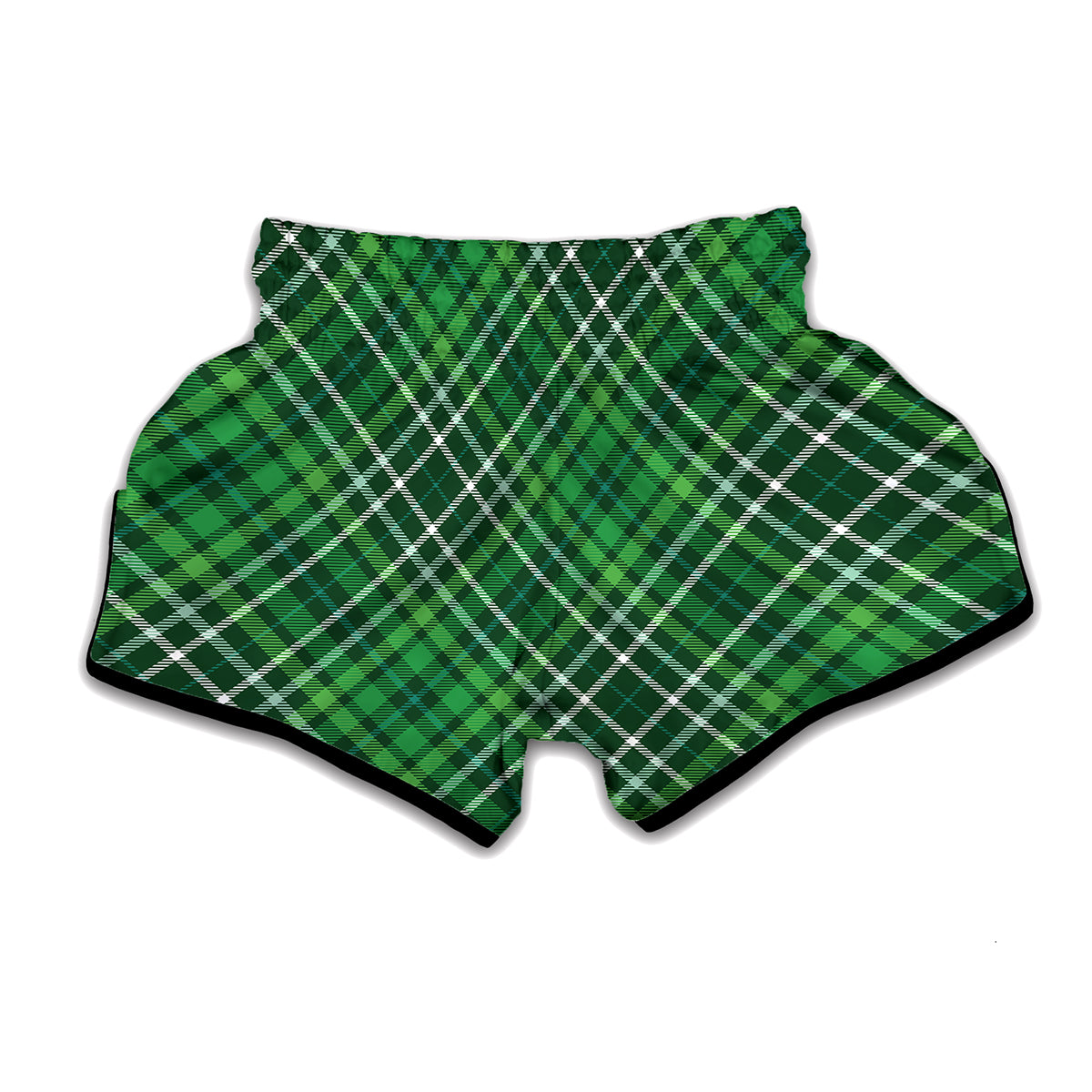 Irish Plaid Pattern Print Muay Thai Boxing Shorts