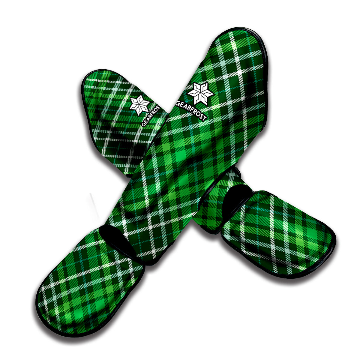 Irish Plaid Pattern Print Muay Thai Shin Guard