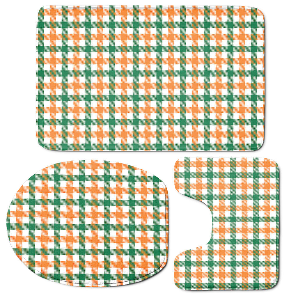 Irish Plaid St. Patrick's Day Print 3 Piece Bath Mat Set