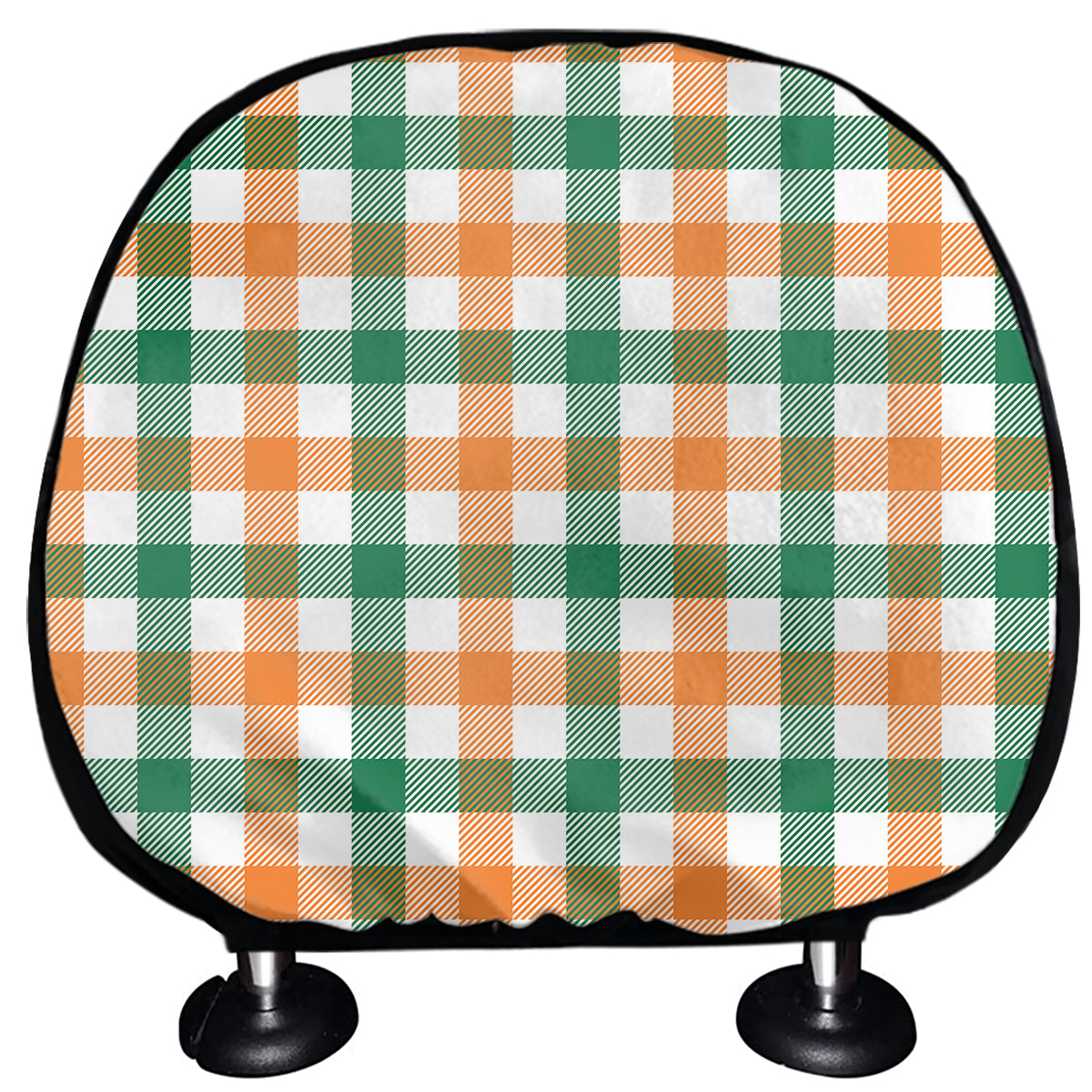 Irish Plaid St. Patrick's Day Print Car Headrest Covers