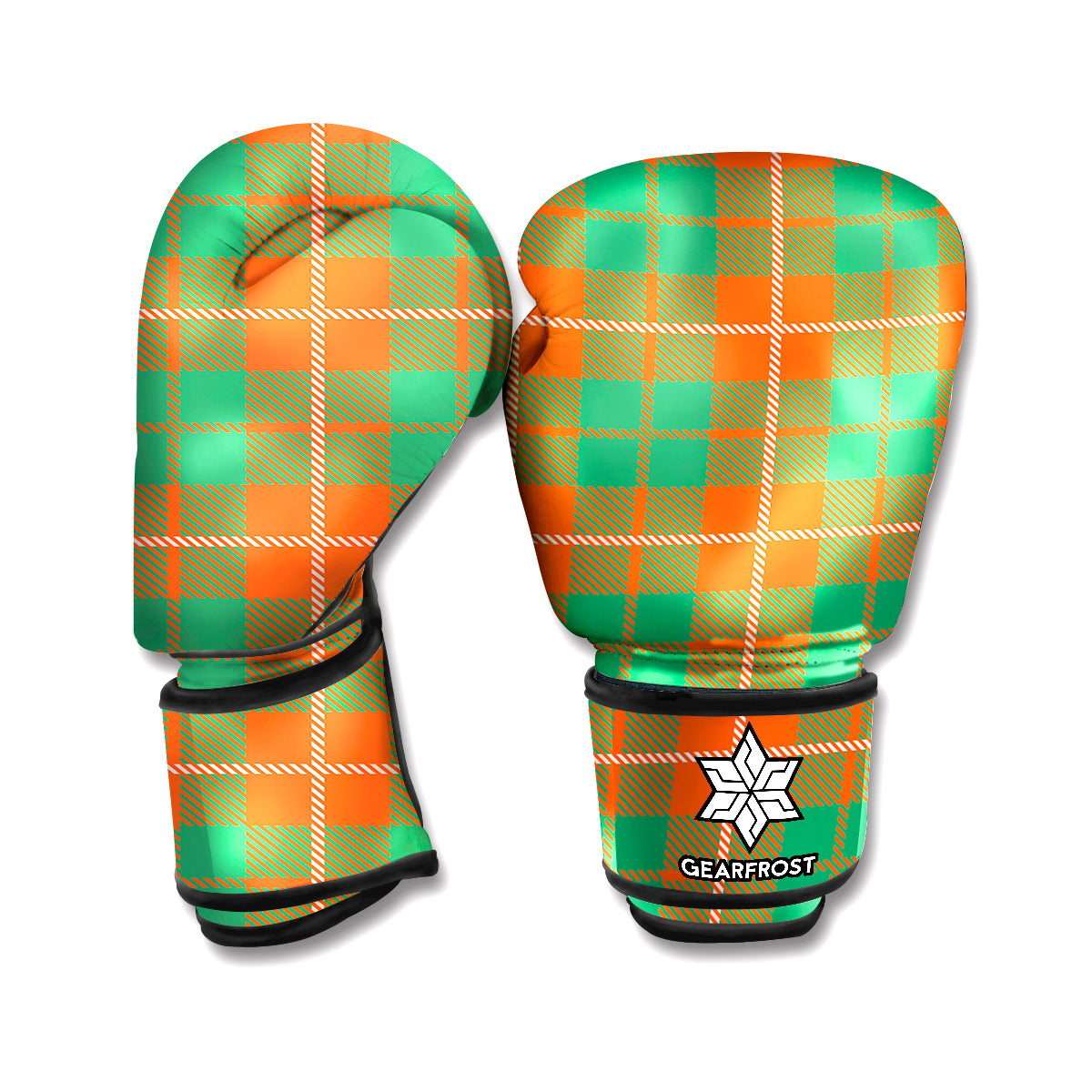 Irish Saint Patrick's Day Tartan Print Boxing Gloves