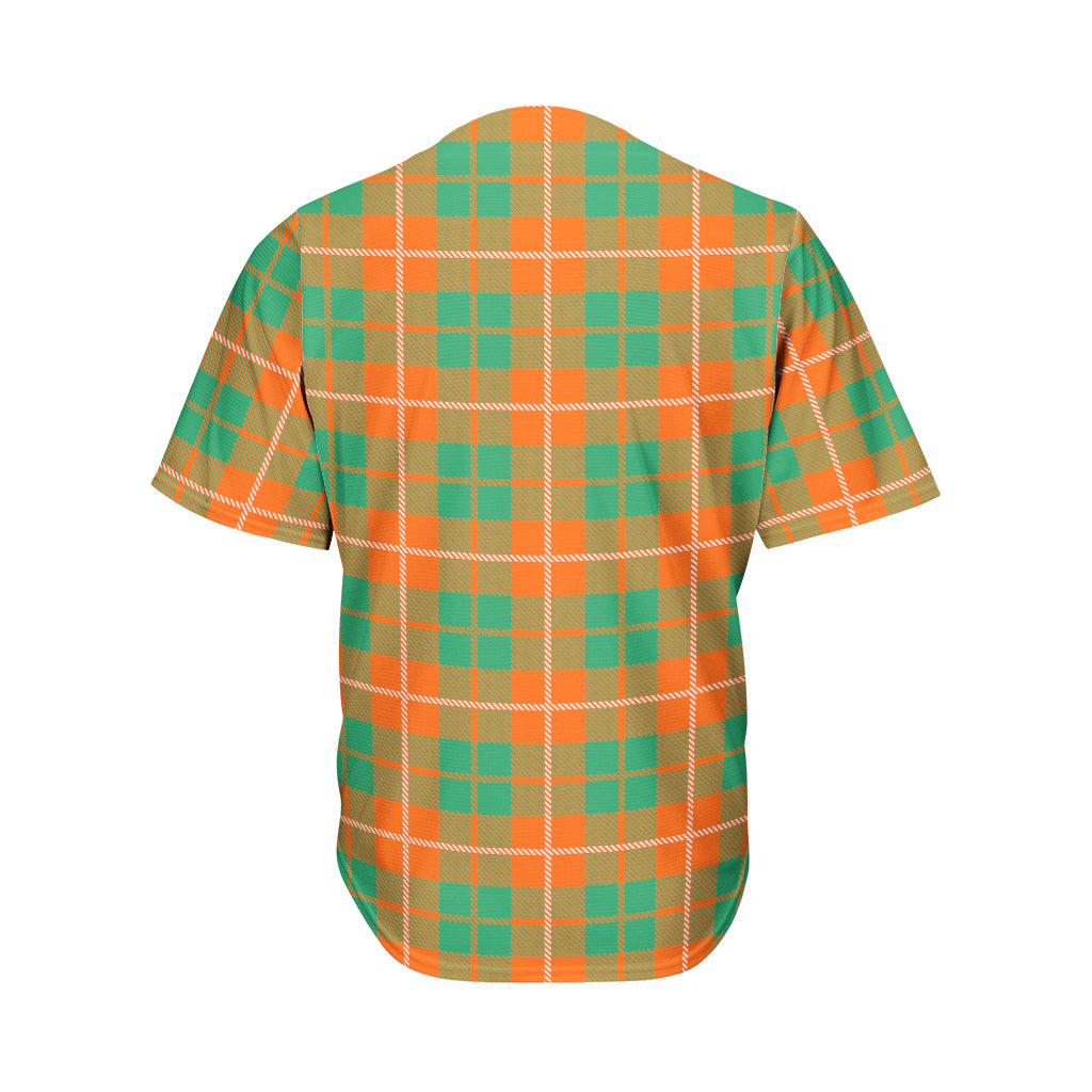 Irish Saint Patrick's Day Tartan Print Men's Baseball Jersey
