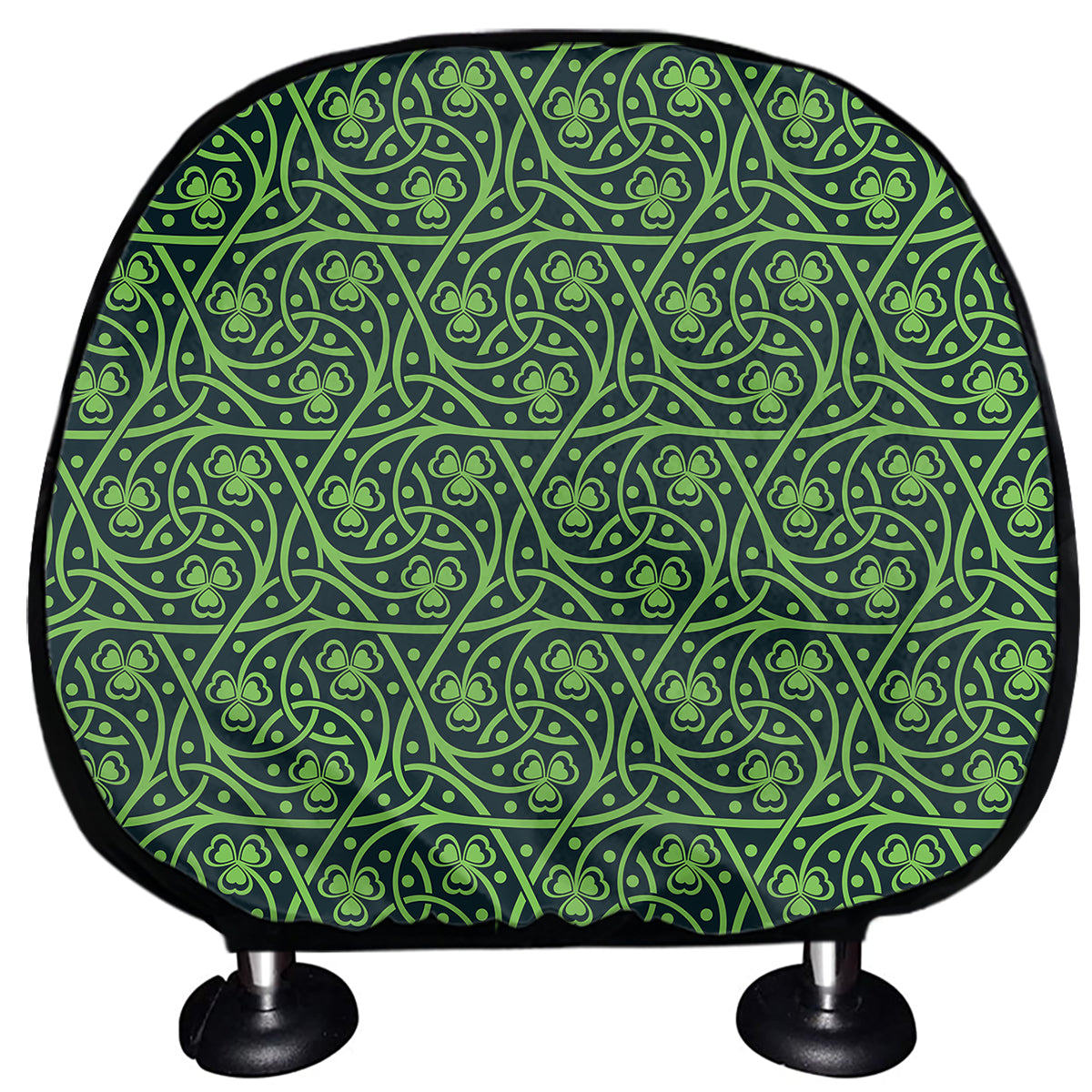 Irish Shamrock Pattern Print Car Headrest Covers