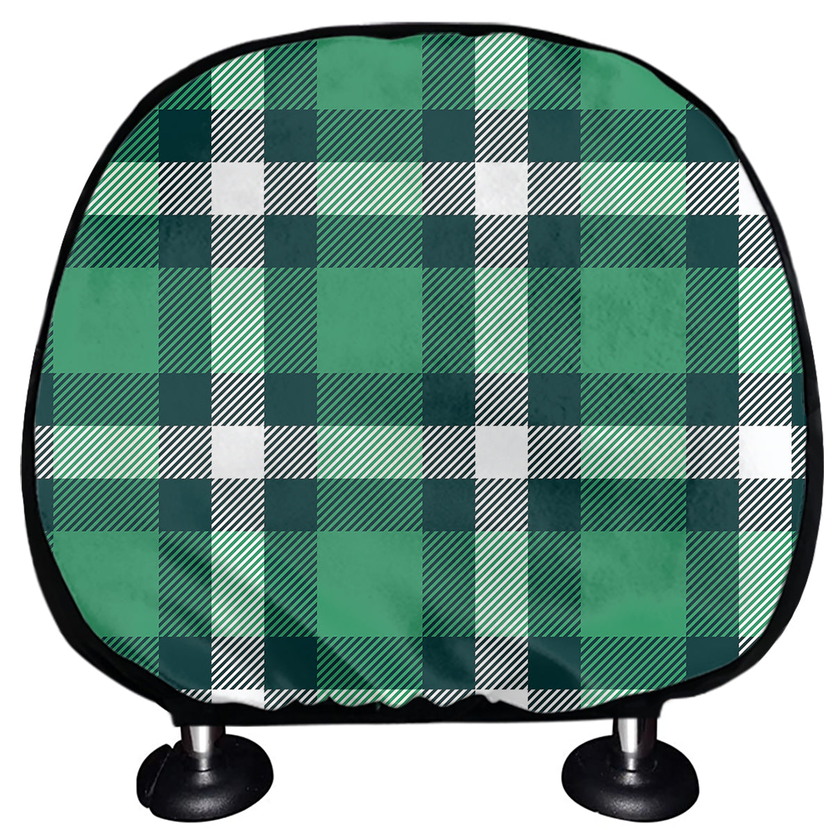 Irish St. Patrick's Day Plaid Print Car Headrest Covers