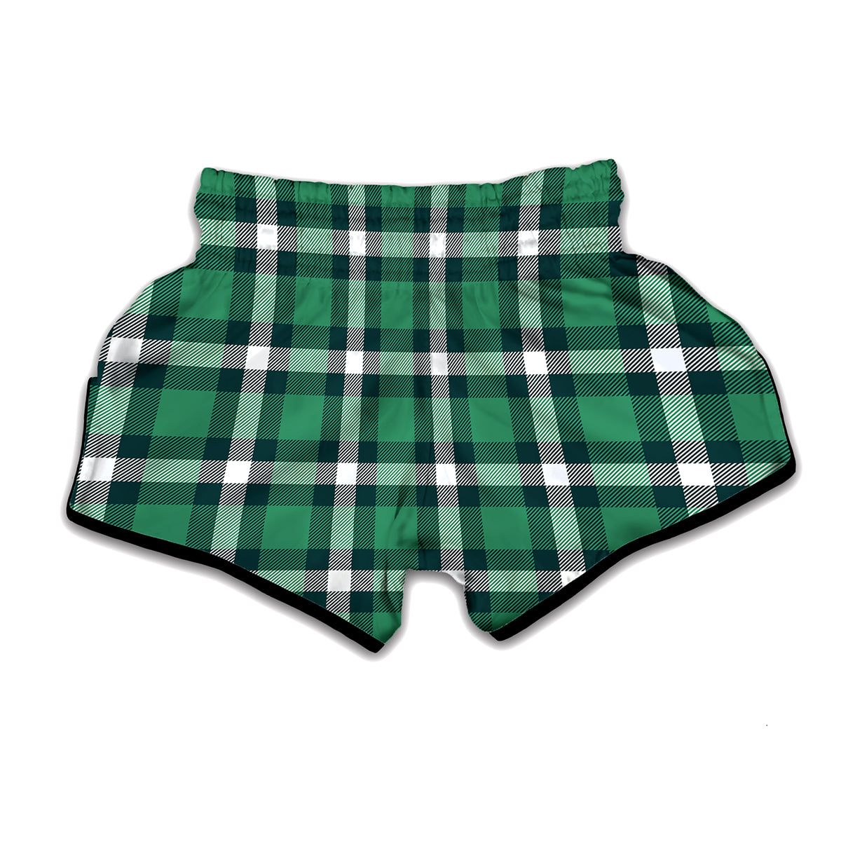 Irish St. Patrick's Day Plaid Print Muay Thai Boxing Shorts