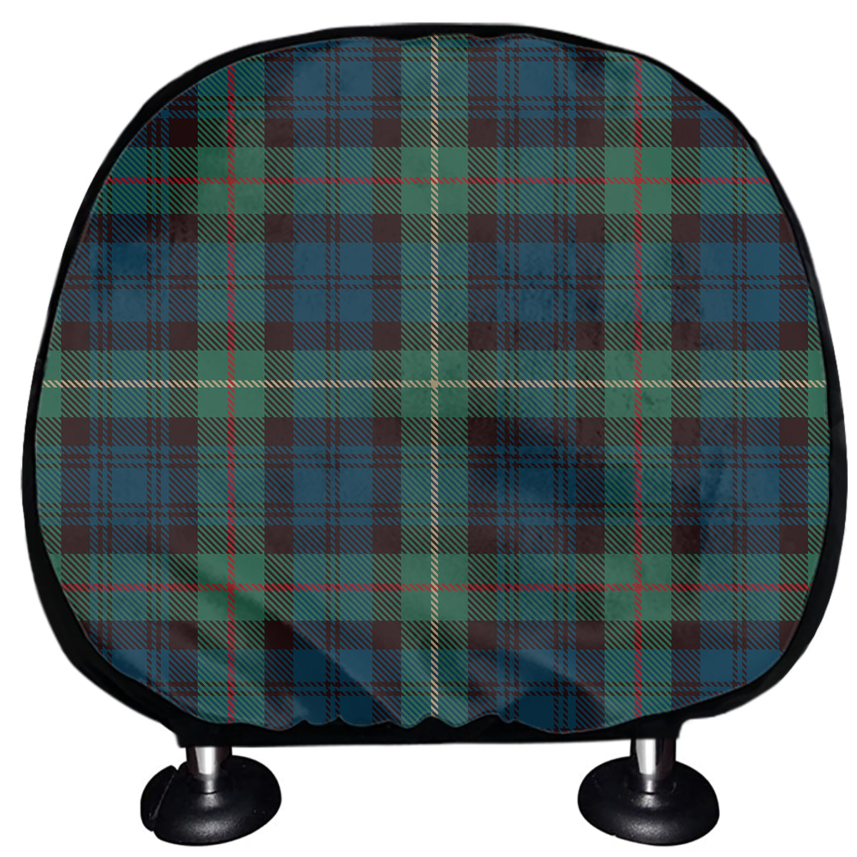 Irish Tartan Pattern Print Car Headrest Covers