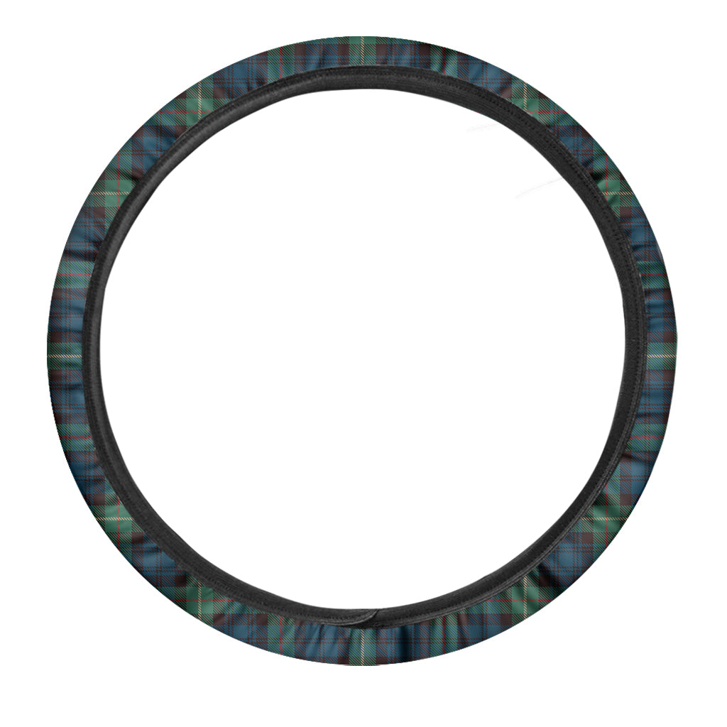 Irish Tartan Pattern Print Car Steering Wheel Cover