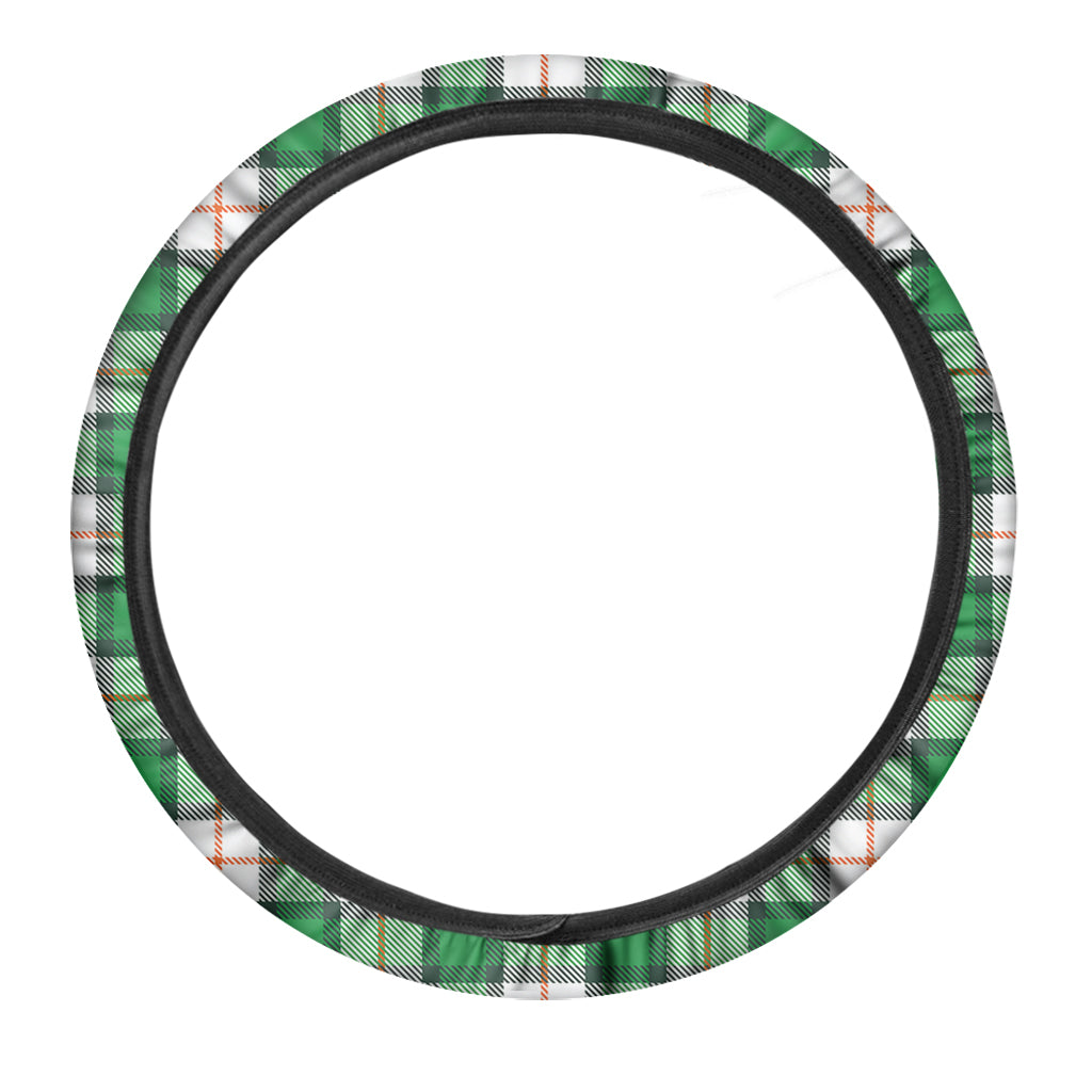 Irish Tartan St. Patrick's Day Print Car Steering Wheel Cover