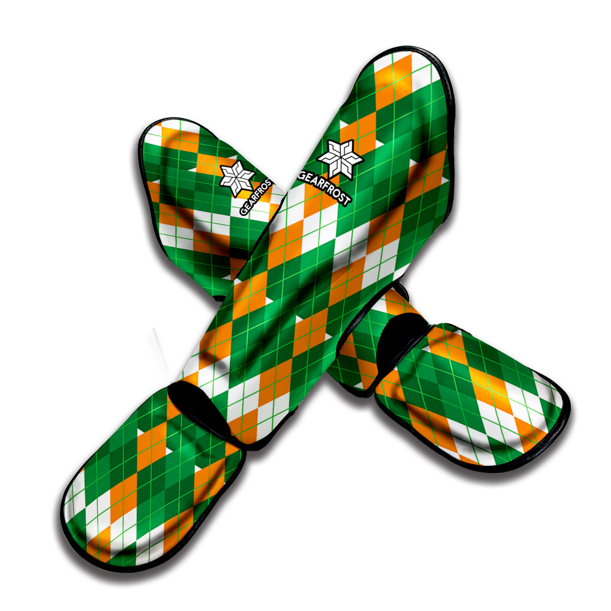 Irish Themed Argyle Pattern Print Muay Thai Shin Guard