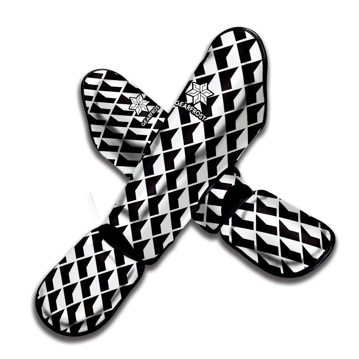 Isometric Geometric Pattern Print Muay Thai Shin Guard