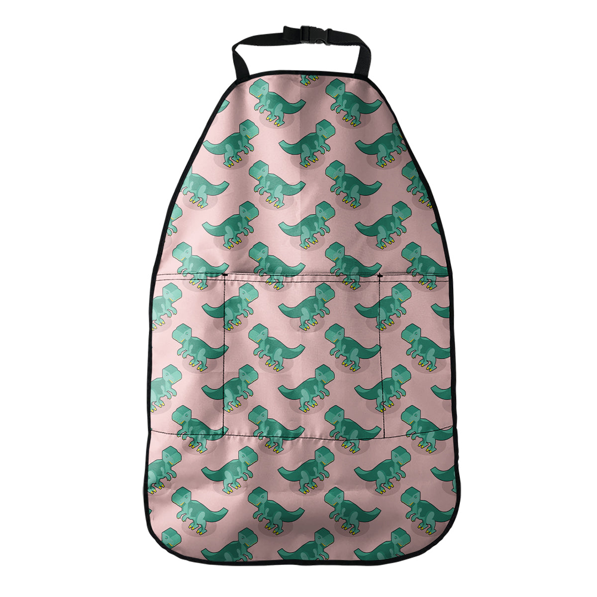 Isometric Tyrannosaurus Pattern Print Car Seat Organizers