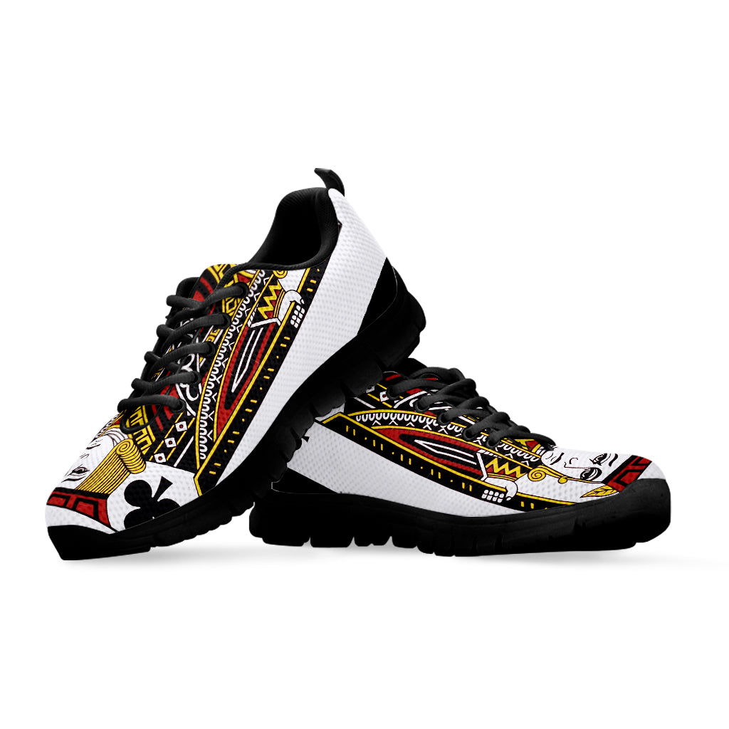 Jack Of Clubs Playing Card Print Black Sneakers