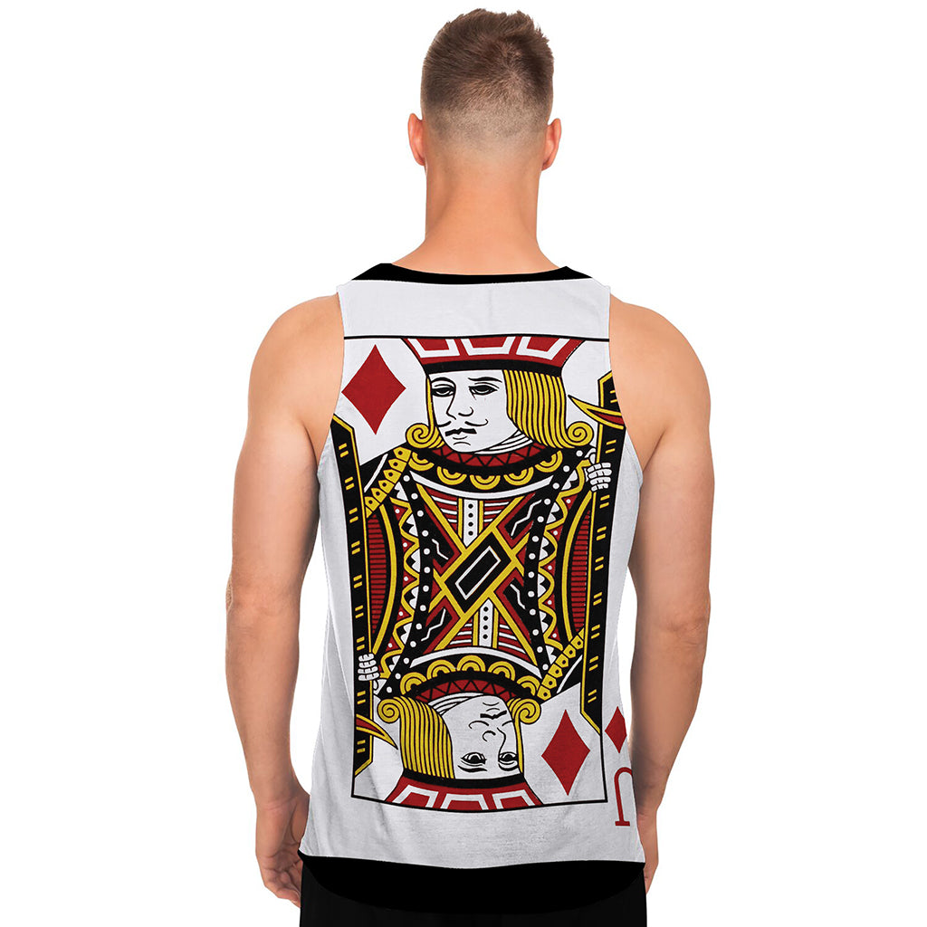 Jack Of Diamonds Playing Card Print Men's Tank Top