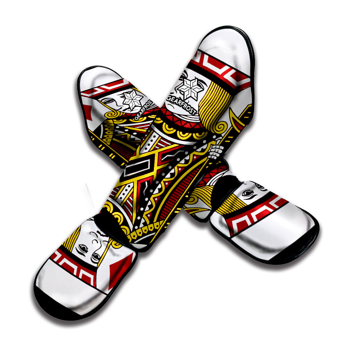 Jack Of Diamonds Playing Card Print Muay Thai Shin Guard