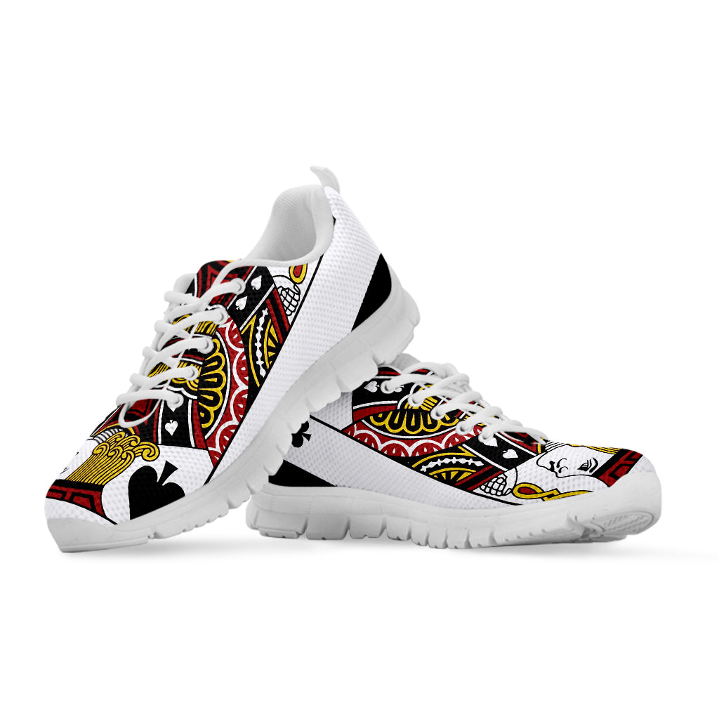 Jack Of Spades Playing Card Print White Sneakers