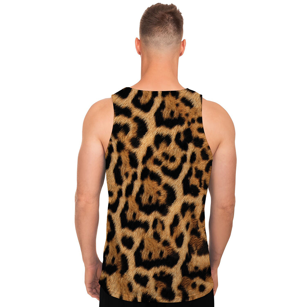Jaguar Fur Pattern Print Men's Tank Top