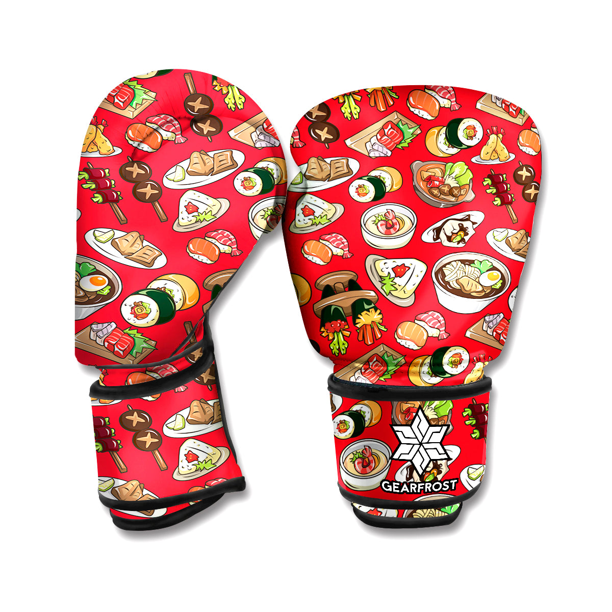 Japanese Food Pattern Print Boxing Gloves