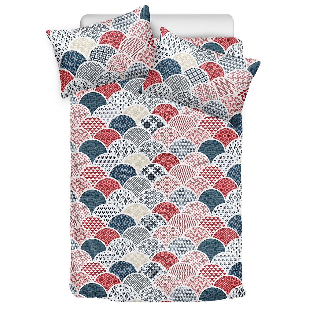 Japanese Geometric Pattern Print Duvet Cover Bedding Set