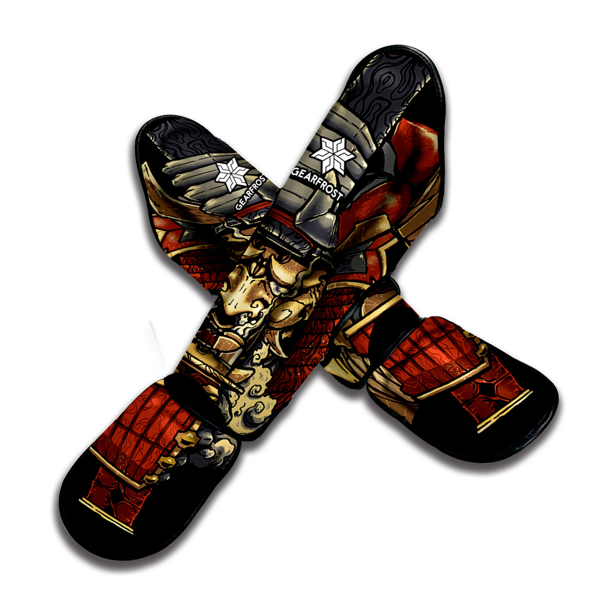 Japanese Ghost Samurai Print Muay Thai Shin Guard