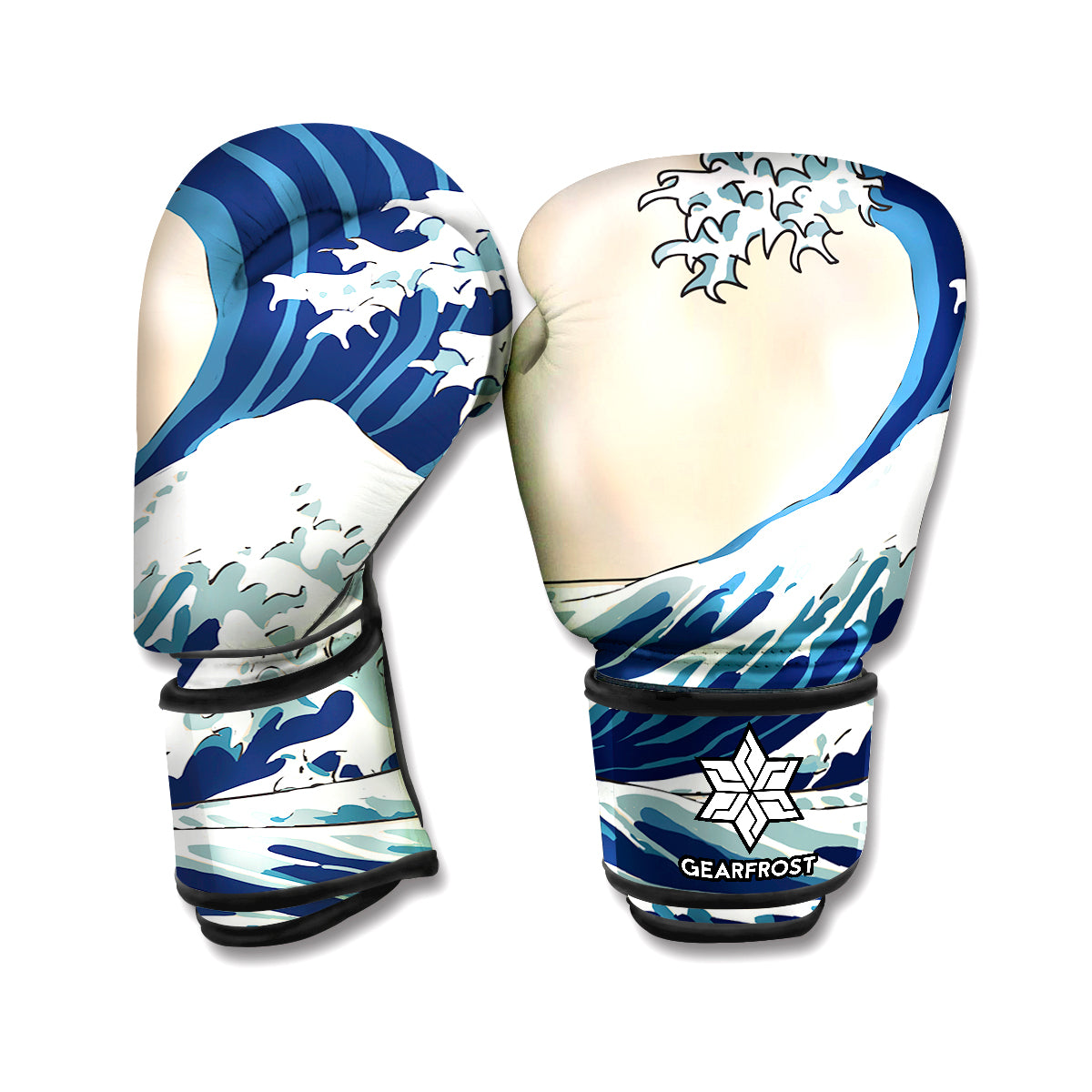 Japanese Ocean Wave Print Boxing Gloves