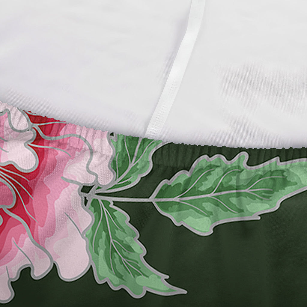 Japanese Peony Print Sofa Cover